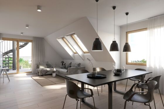Visualisierung Lannesstrasse Wohnzimmer DG