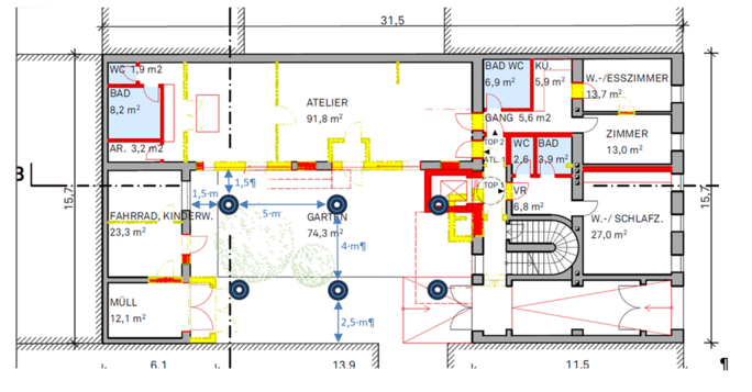 Skizze mögliche Bohrungen VDN22 Skizze mögliche Bohrungen VDN22