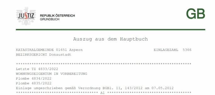 Grundbuch Grundbuch